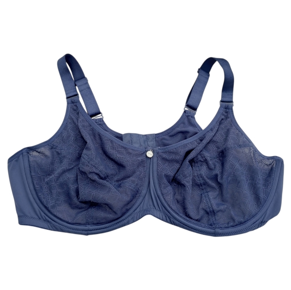 Parfait Enora Lace Minimizing Bra Unlined Size 44DD Muted Blue Color Underwire